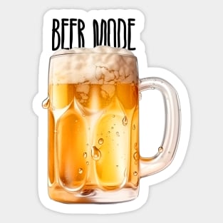 Beer Mode: On Hot Summer Days Sticker